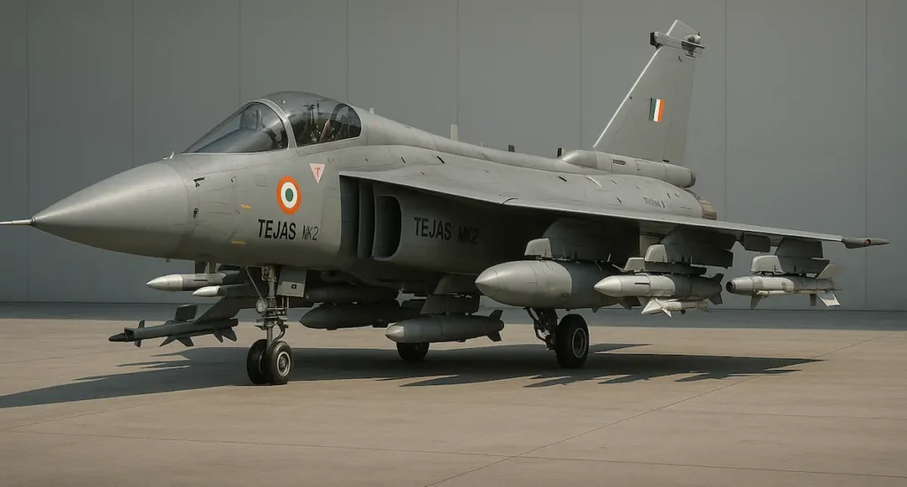 Tejas Mk2 in a missile loadout render