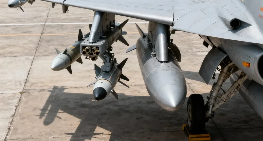 HAL Tejas Indian light combat aircraft weapon systems hardpoints display